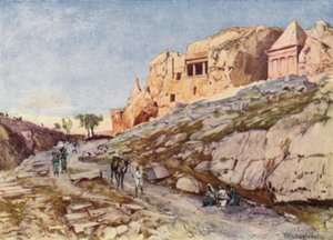 Le tombe scavate nella roccia della Valle di Giosafat da John Fulleylove