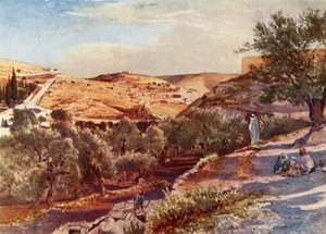 La valle superiore del Kidron guardando a sud, 1902 da John Fulleylove