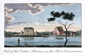 Vista della tenuta Alkmaar, sul fiume Commewine, 1813