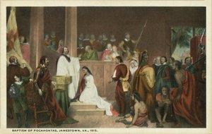 Battesimo di Pocahontas, Jamestown, Virginia