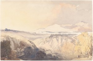 Paesaggio con una Catena Montuosa Distante