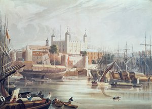 Veduta della Torre di Londra, incisa da Daniel Havell (1785-1826) pubblicata in Ackermann