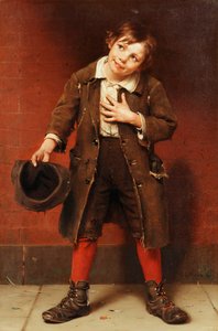 Ragazzo mendicante, c.1885-1887 da John George Brown