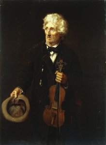 Uomo con violino, 1879 da John George Brown