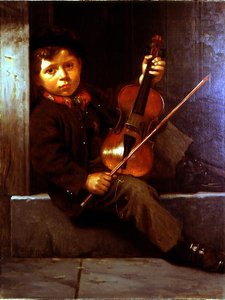 Il giovane violinista da John George Brown