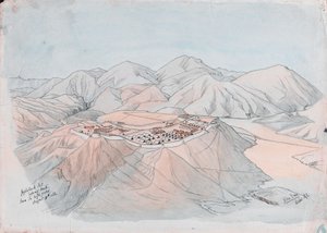 Posto di Jugdullack guardando a nord dal picchetto alto 9 agosto 1880 da John George Day