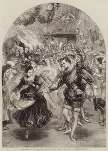 Natale nella Sala Baronale nei tempi antichi da John Gilbert