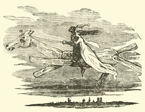 Don Chisciotte sul cavallo incantato da John Gilbert