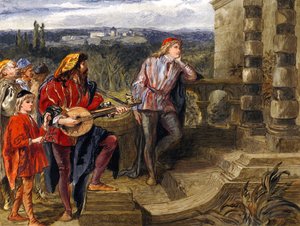 Illustrazione per I due gentiluomini di Verona di William Shakespeare da John Gilbert