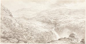 Valle di Montagna con una Cascata da John Glover