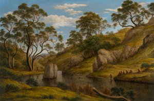 Diana al bagno, Terra di Van Diemen (Tasmania) da John Glover