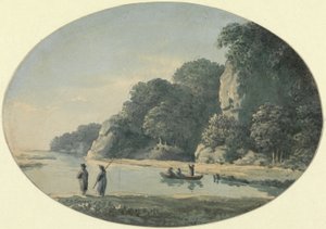 Fiume con pescatore, 1792 da John Glover