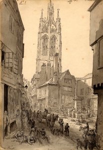 Il vecchio negozio di gin vicino alla chiesa di San Nicola, Newcastle da John Glover