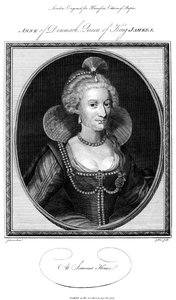 Anna di Danimarca 1574-1619, regina consorte di Re Giacomo I, 1786