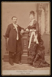 Ritratto di Henry Gass 1835-1884 e della moglie Emma Dibble, novembre 1880 da John Goldin