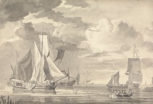 Varie navi al largo della costa da John Greenwood