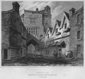 Ingresso al Castello Garth Newcastle, Northumberland, 1814