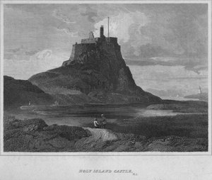 Castello di Holy Island, 1814 da John Greig