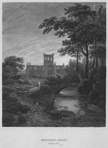 Abbazia di Melrose, Roxburghshire, 1814 da John Greig