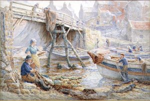 Riparando le reti, Staithes da John H. Parkyn
