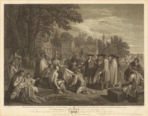 Il trattato di William Penn con gli indiani da John Hall after Benjamin West