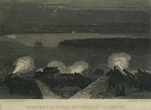 Attraversamento delle batterie ribelli a Vicksburg, c.1863 da John Hamilton