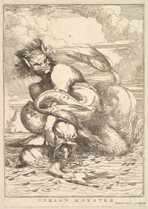 Mostro infuriato da Quindici incisioni dedicate a Sir Joshua Reynolds, 8 dicembre 1778 da John Hamilton Mortimer