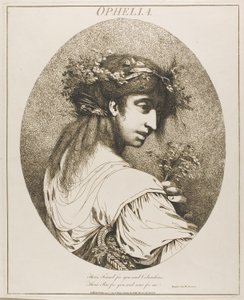 Ofelia, da Dodici personaggi di Shakespeare da John Hamilton Mortimer