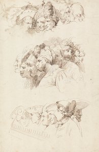 Studi di gruppi di teste da John Hamilton Mortimer