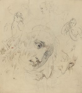 Studi con Volto Femminile Centrale da John Hamilton Mortimer