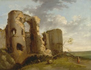 Porta ovest del castello di Pevensey, Sussex da John Hamilton Mortimer