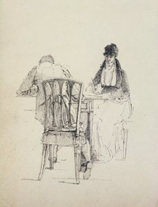 Un uomo che legge, c.1804-30 da John Harden