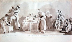 Un Lustrascarpe di Strada, Questuario di S. Lorenzo e il Muro di S. Lucia, Napoli da John Harden
