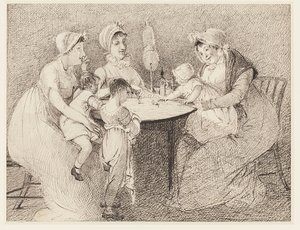 Gioco di filatura di un bambino, 1807 da John Harden