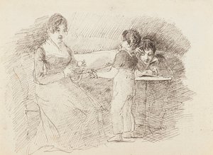 Ragazzo che tiene la lana, 1843 da John Harden