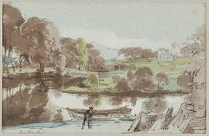 Brathay Hall da Est, Distretto dei Laghi, Cumbria, 1810 da John Harden