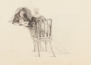 Uomo e donna seduti a un tavolo, 1805