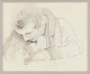 Uomo che scrive, 1825 da John Harden