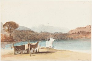 Picnic sotto un riparo vicino al Lago Windermere, 1822 da John Harden