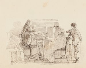 Tre accanto al camino, 1805