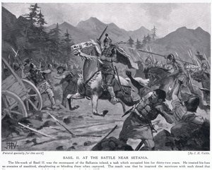 Basilio II, in battaglia vicino a Setania 1017 d.C. da John Harris Valda