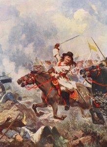 Federico Guglielmo, il Grande Elettore, a Fehrbellin da John Harris Valda