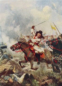 Federico Guglielmo, il Grande Elettore, a Fehrbellin da John Harris Valda