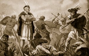 Huscar e Atahualpa che combattono per l