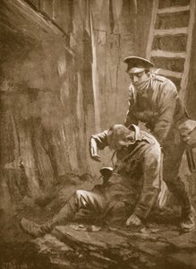 Il soldato T. Doswell salva un ufficiale da una mina in cui giaceva incosciente da John Harris Valda