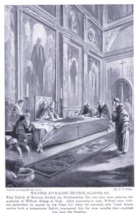 Wilfred che fa appello a Papa Agatone AD679, anni 