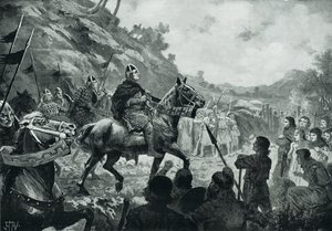 La marcia di Guglielmo il Conquistatore in Galles da John Harris Valda