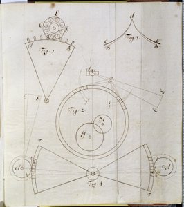 Diagramma dei movimenti del cronometro da John Harrison