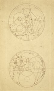 Il movimento di H.4, un cronometro longitudinale progettato e disegnato da John Harrison, c.1760-72 da John Harrison