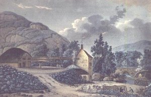 Miniere di carbone - una vista vicino a Neath nel Glamorganshire, Galles del Sud